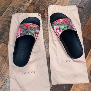 Gucci floral slides